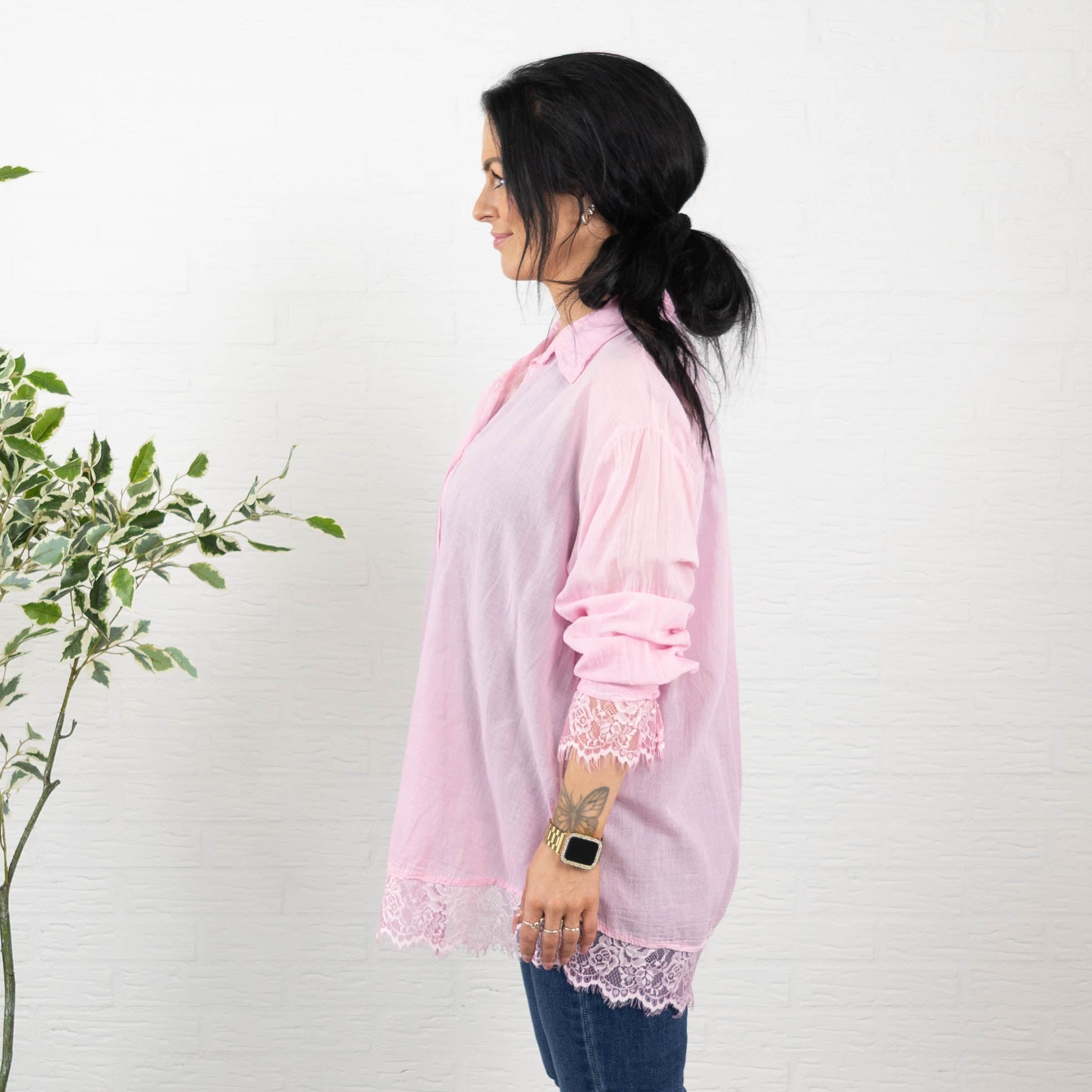 Blondie bluse, Lyserød