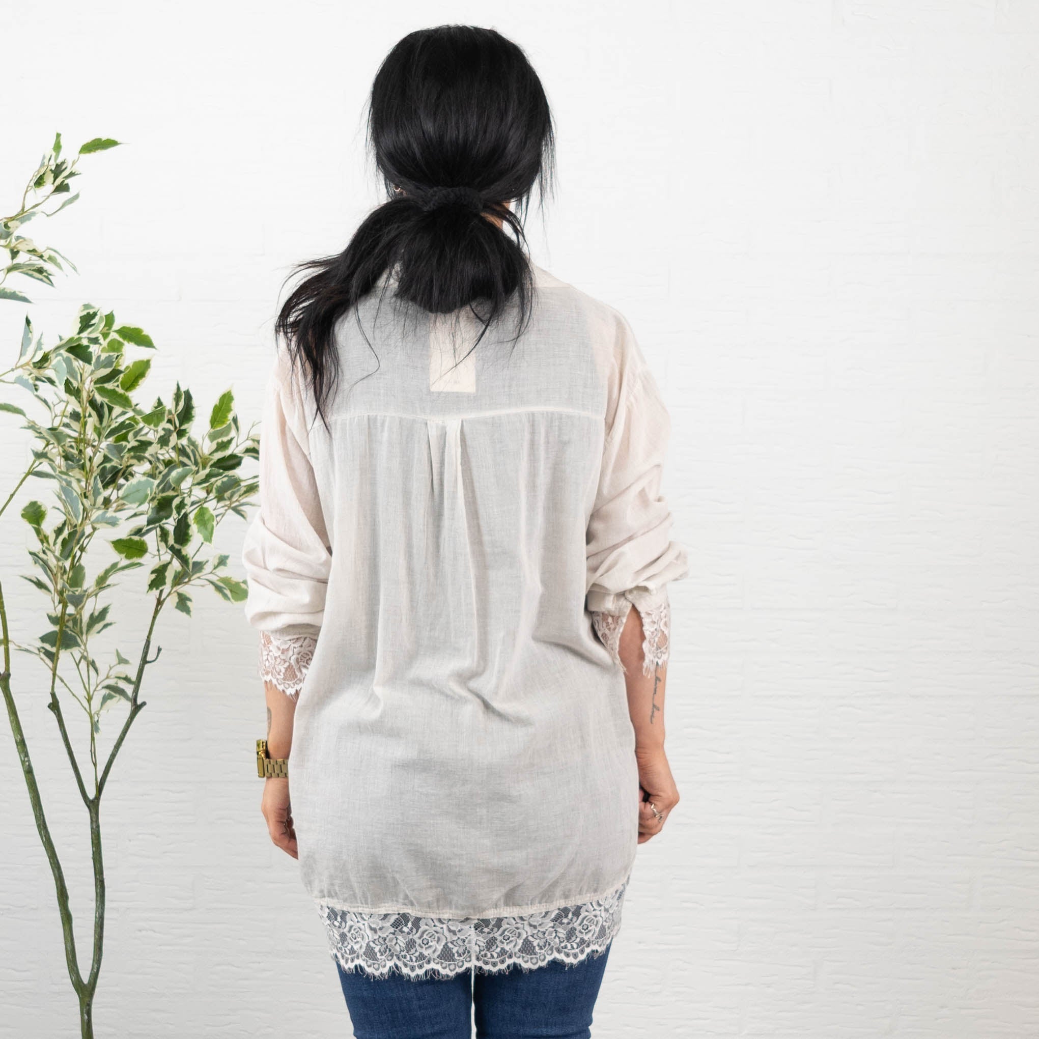 Blondie bluse, Beige