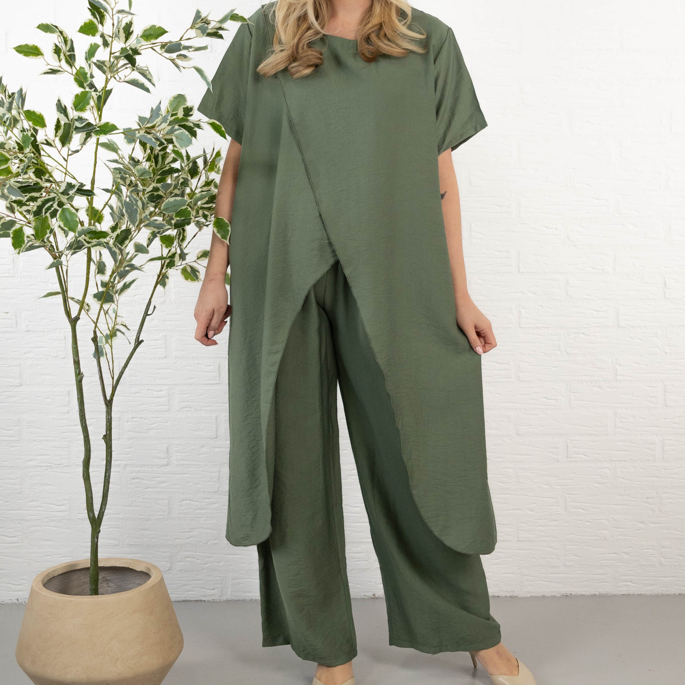 Marishka 2 delt sæt, Khaki