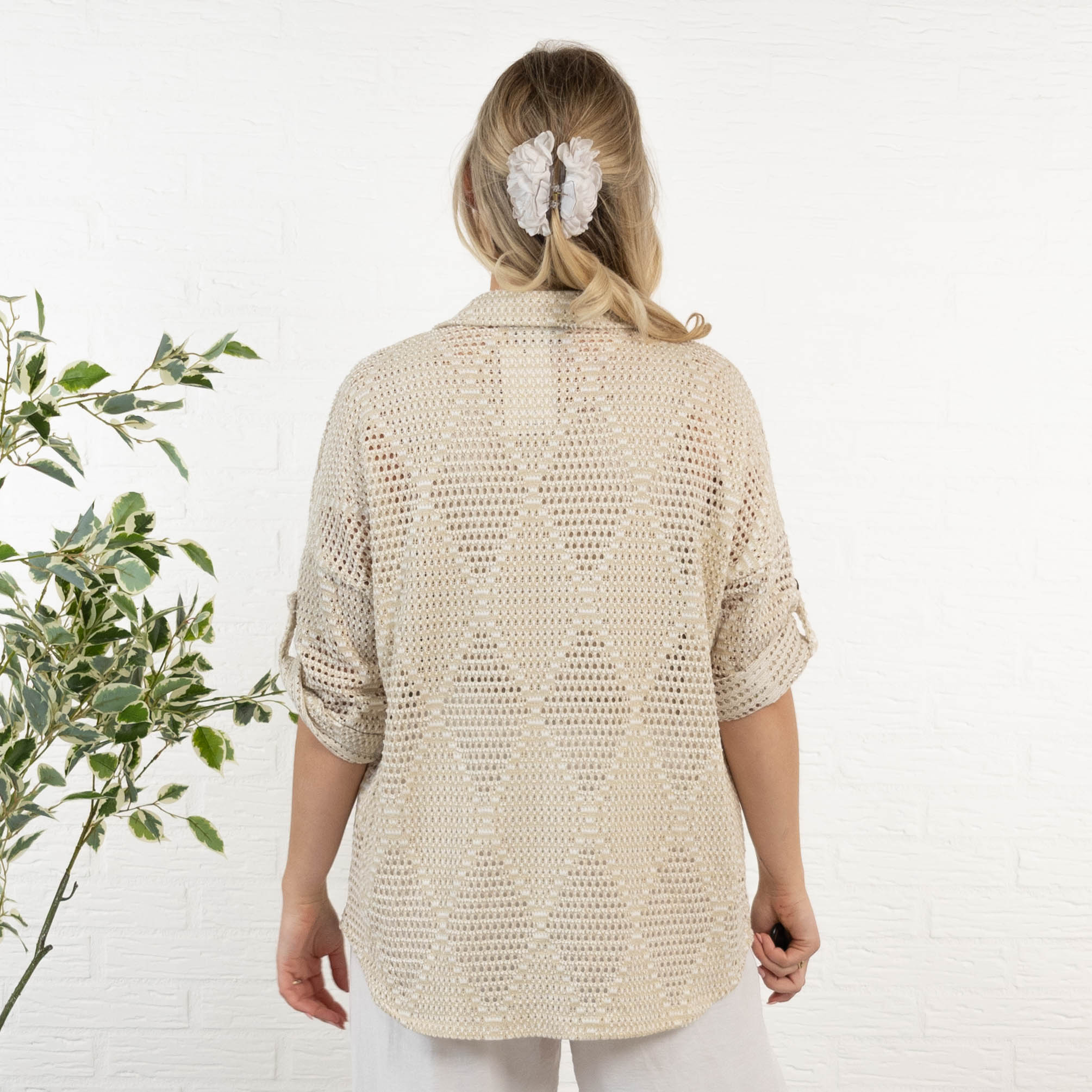 Anita skjorte, Beige
