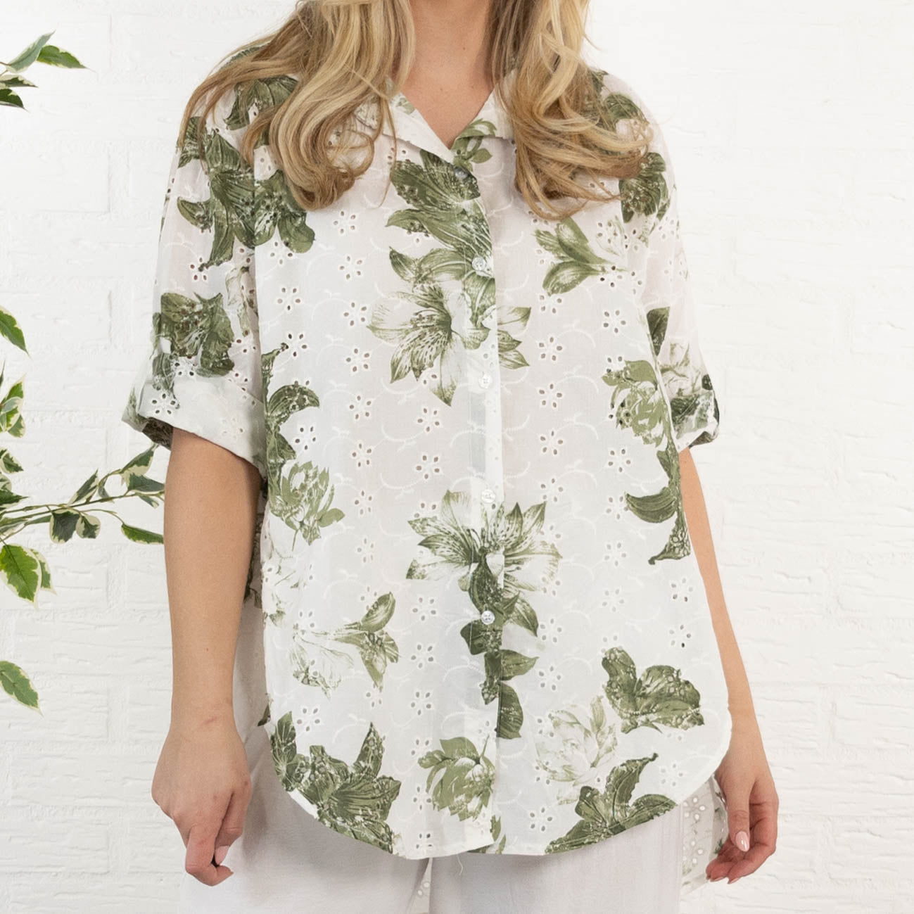 Patricia skjorte, Khaki