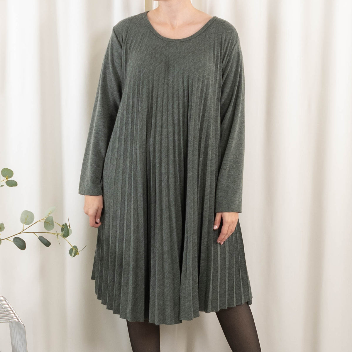 Agnes kjole, Khaki Melange