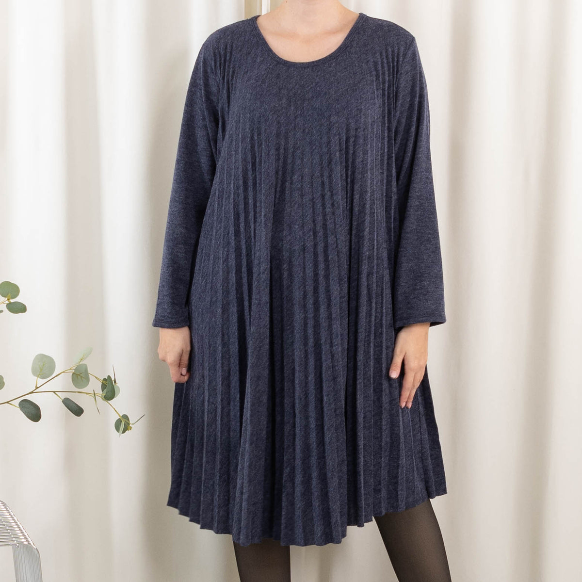 Agnes kjole, Navy Melange