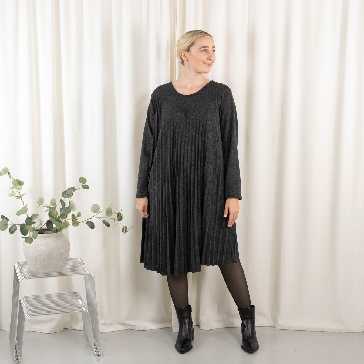 Agnes kjole, Grå Melange