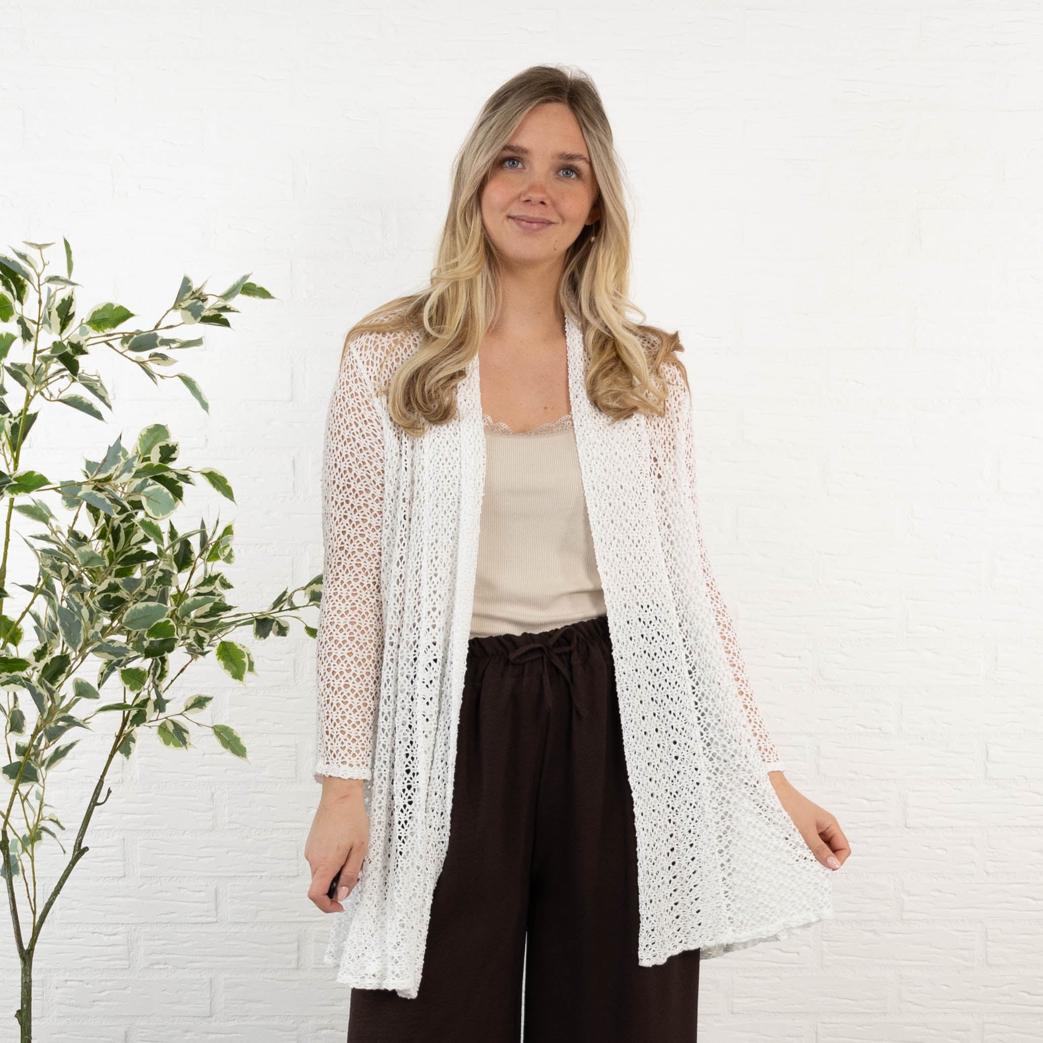 Paege cardigan, Hvid