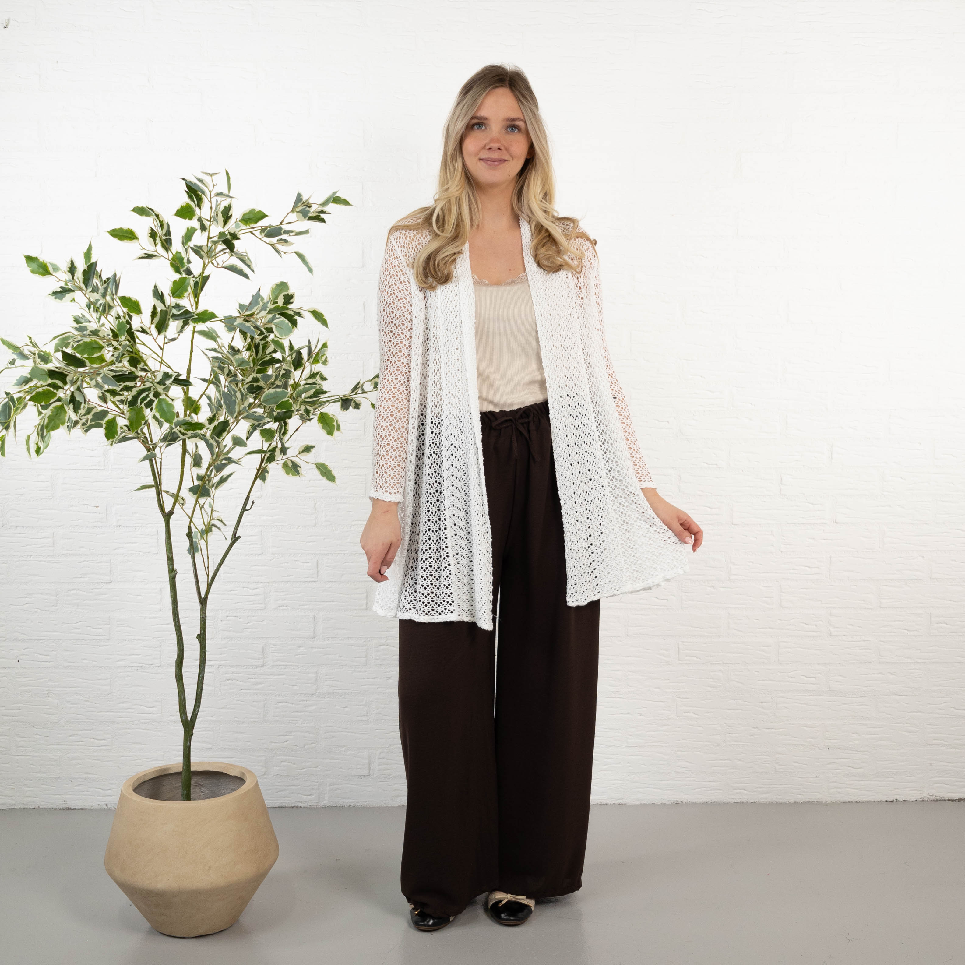 Paege cardigan, Hvid