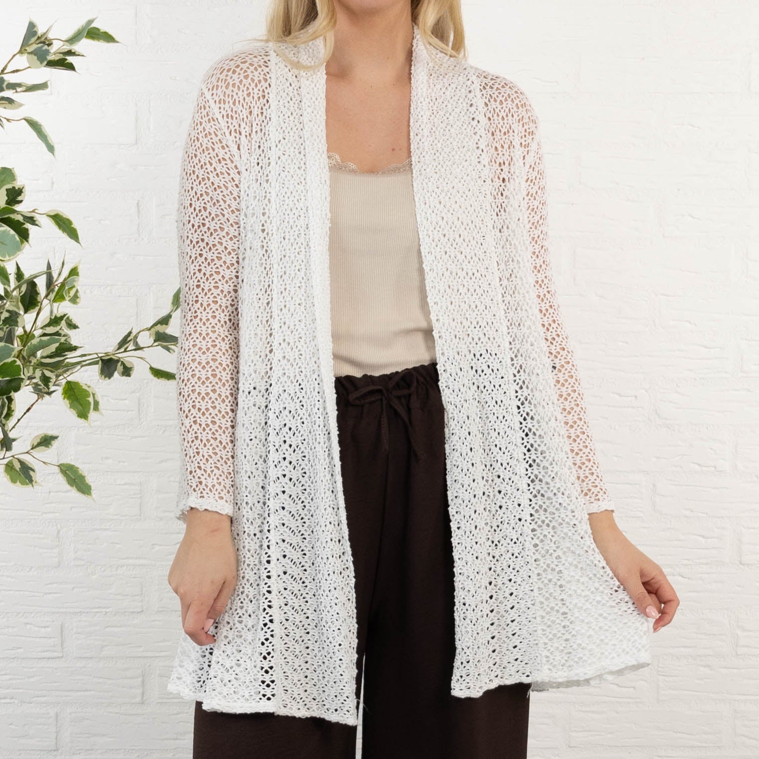 Paege cardigan, Hvid