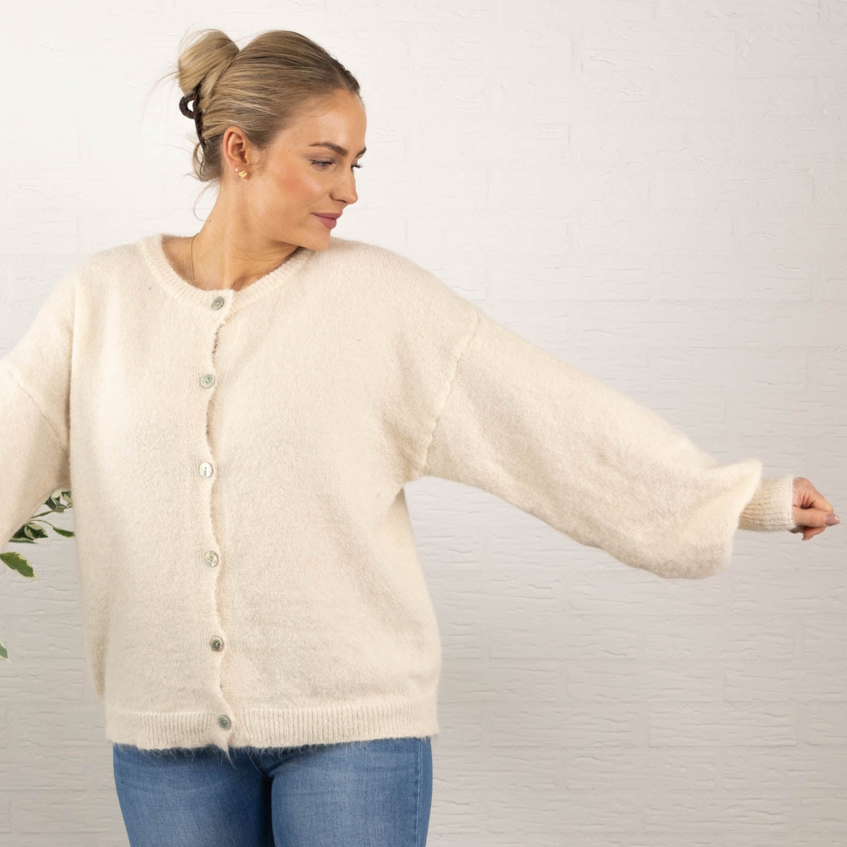 Nelly cardigan, Beige