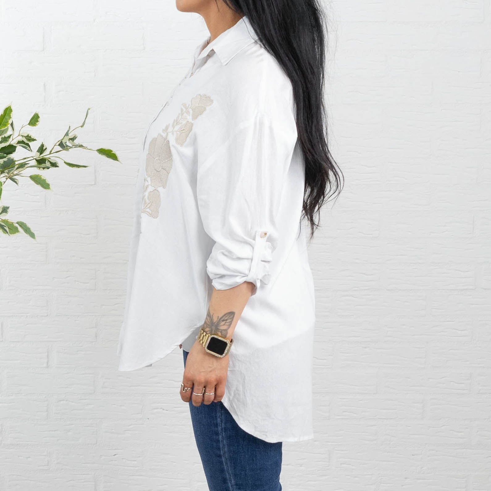 Denise skjorte, Hvid