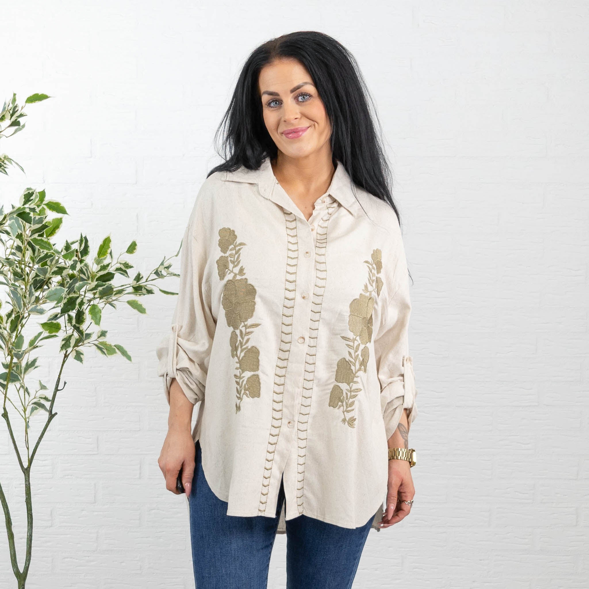 Denise skjorte, Beige