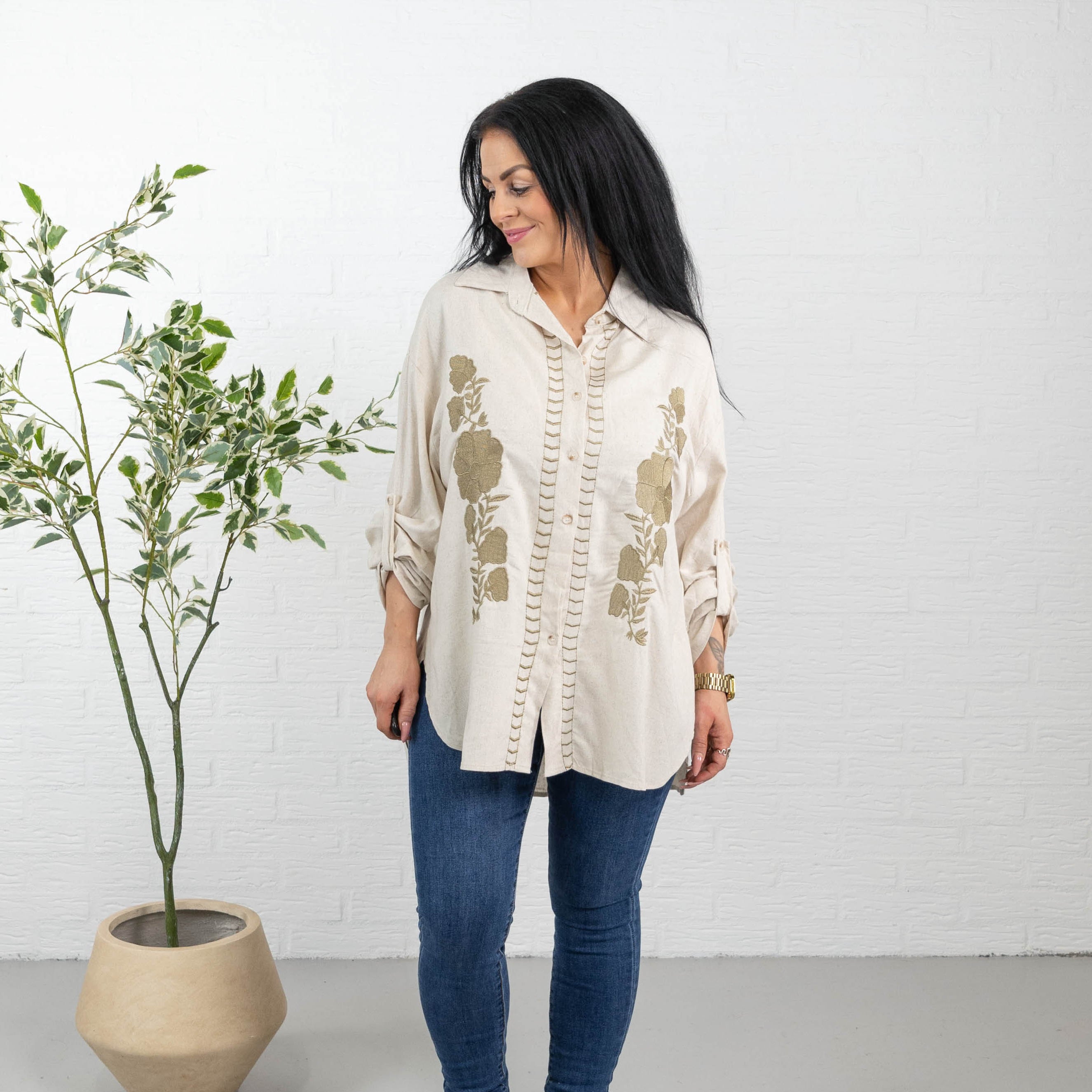 Denise skjorte, Beige