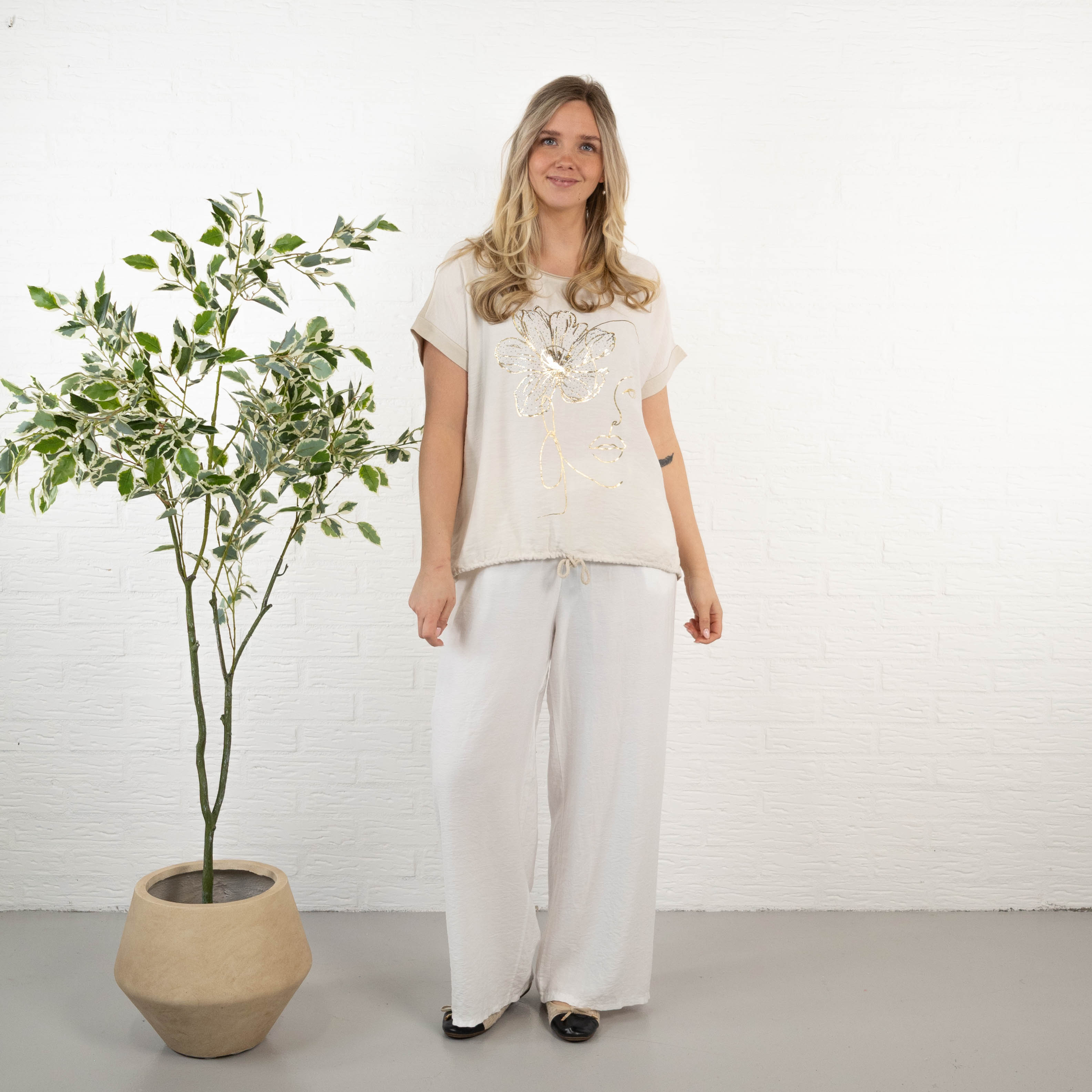 Eleanor overdel, Beige