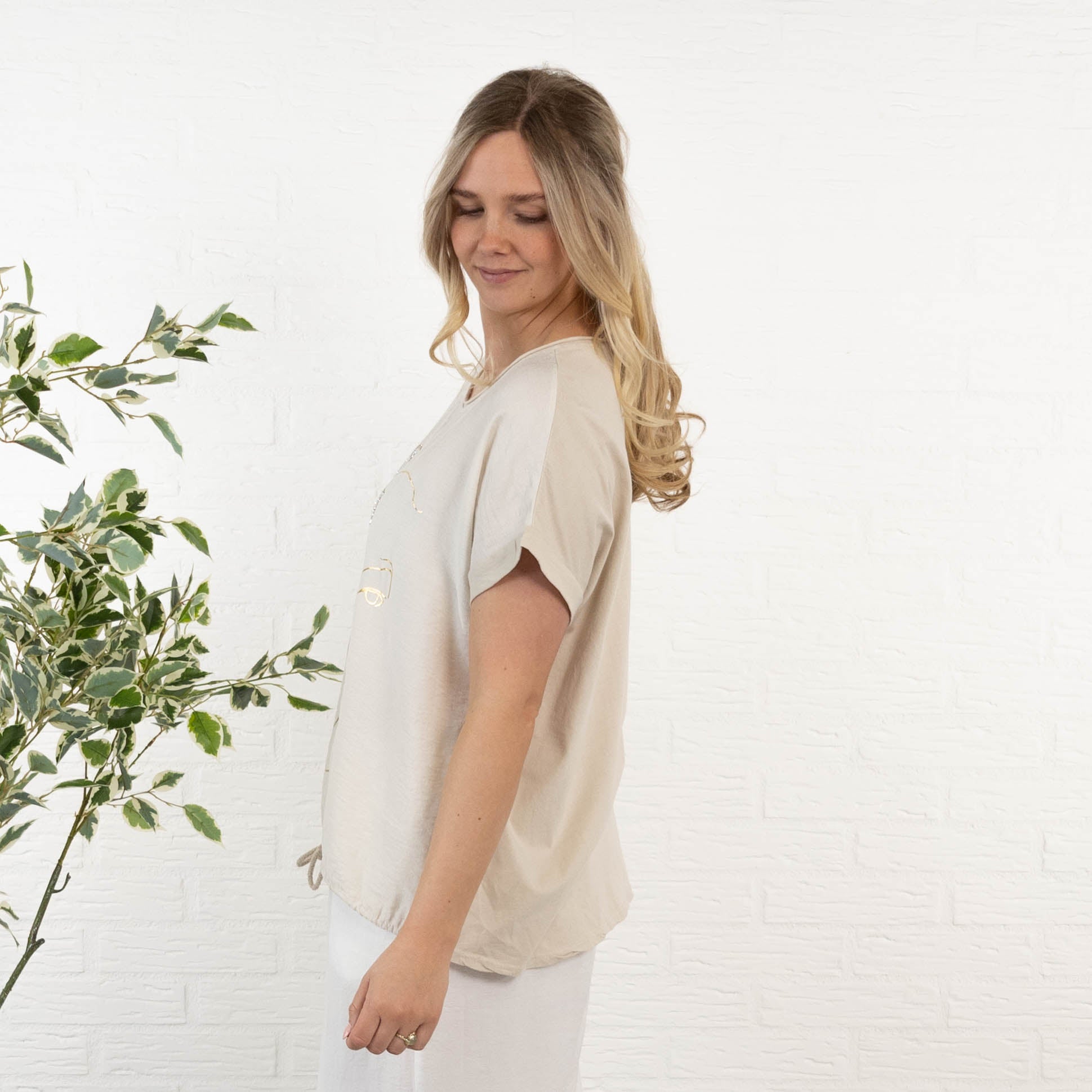 Eleanor overdel, Beige
