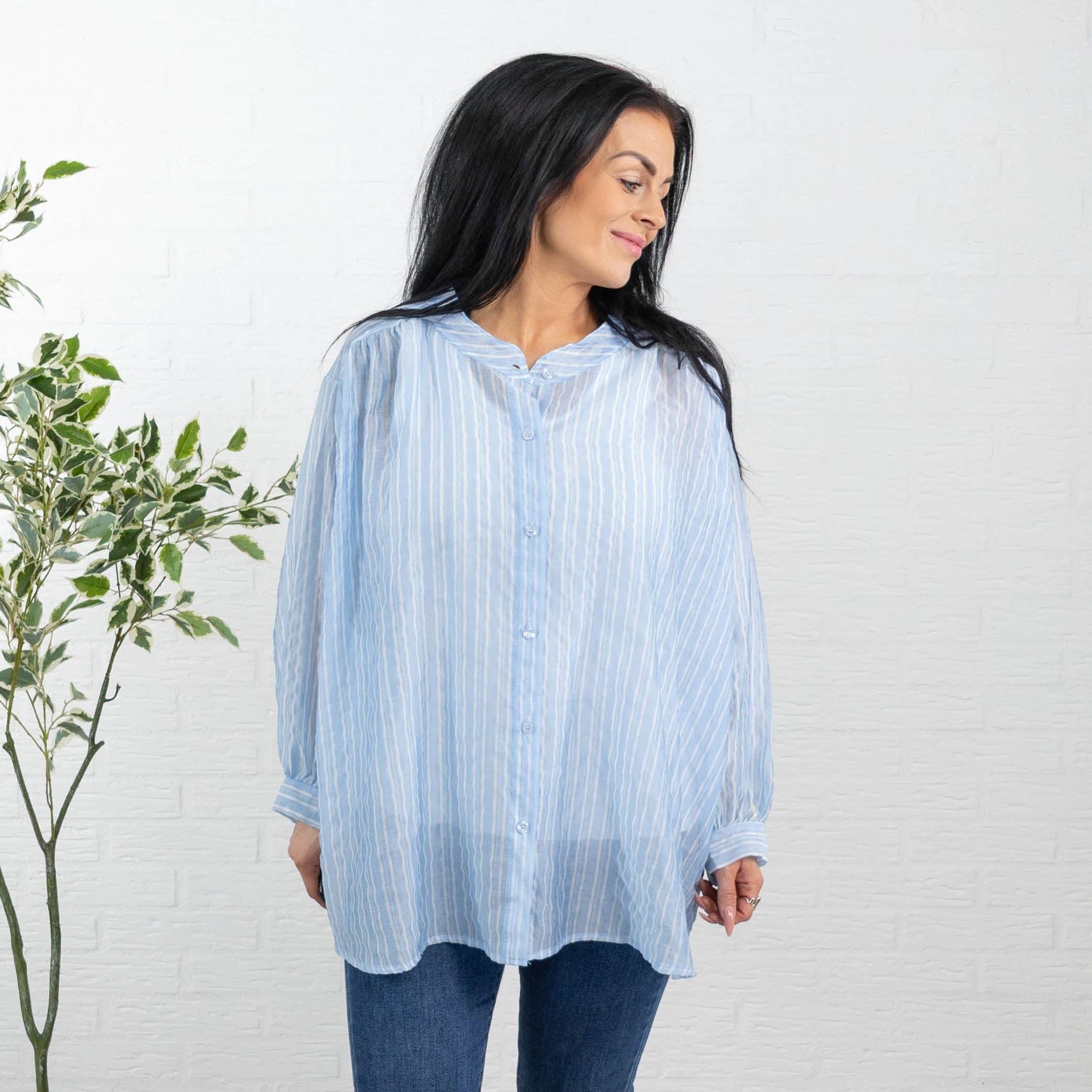 Leslie skjorte, Lyseblå