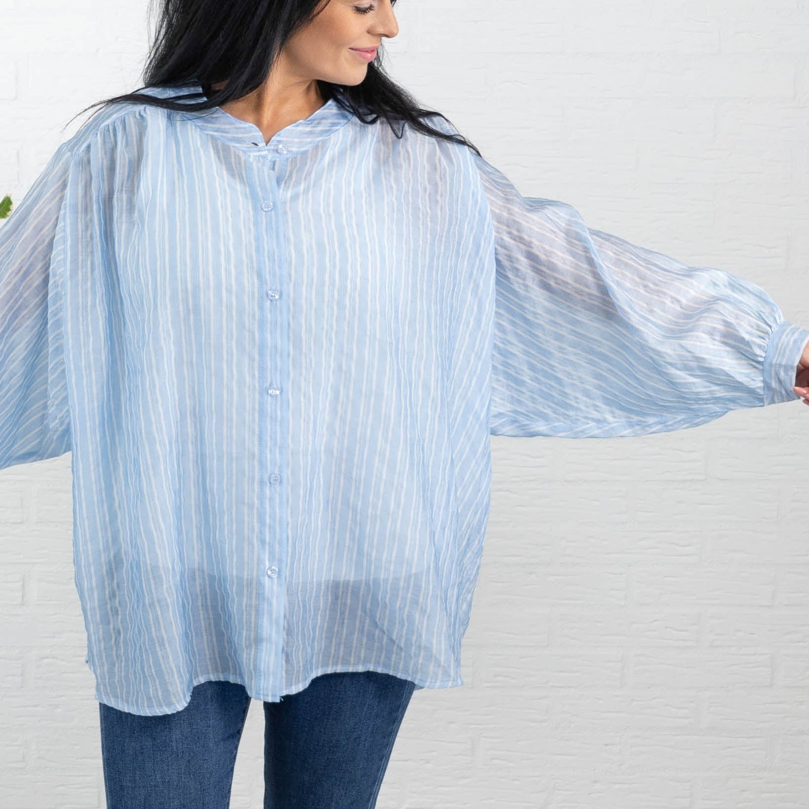 Leslie skjorte, Lyseblå