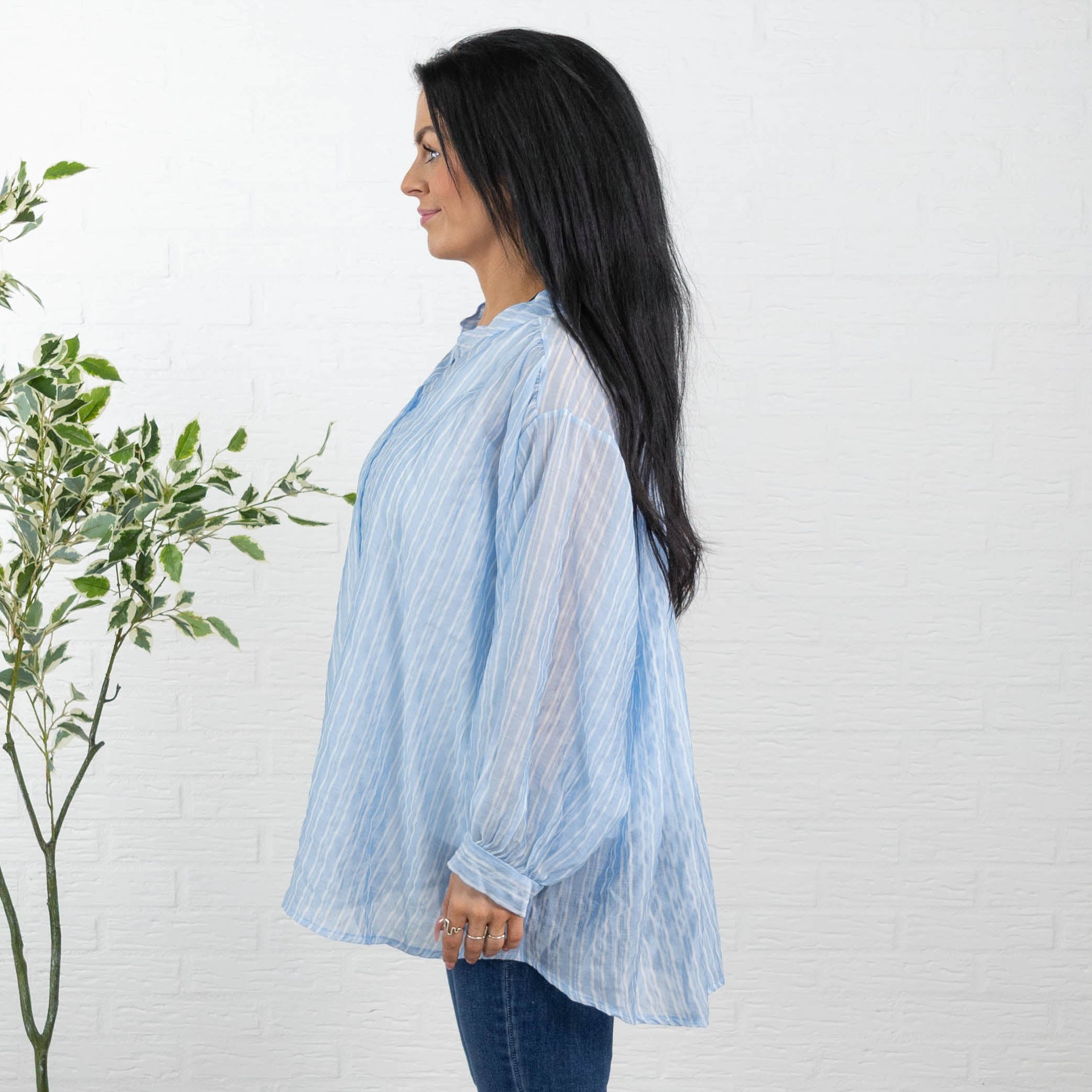 Leslie skjorte, Lyseblå