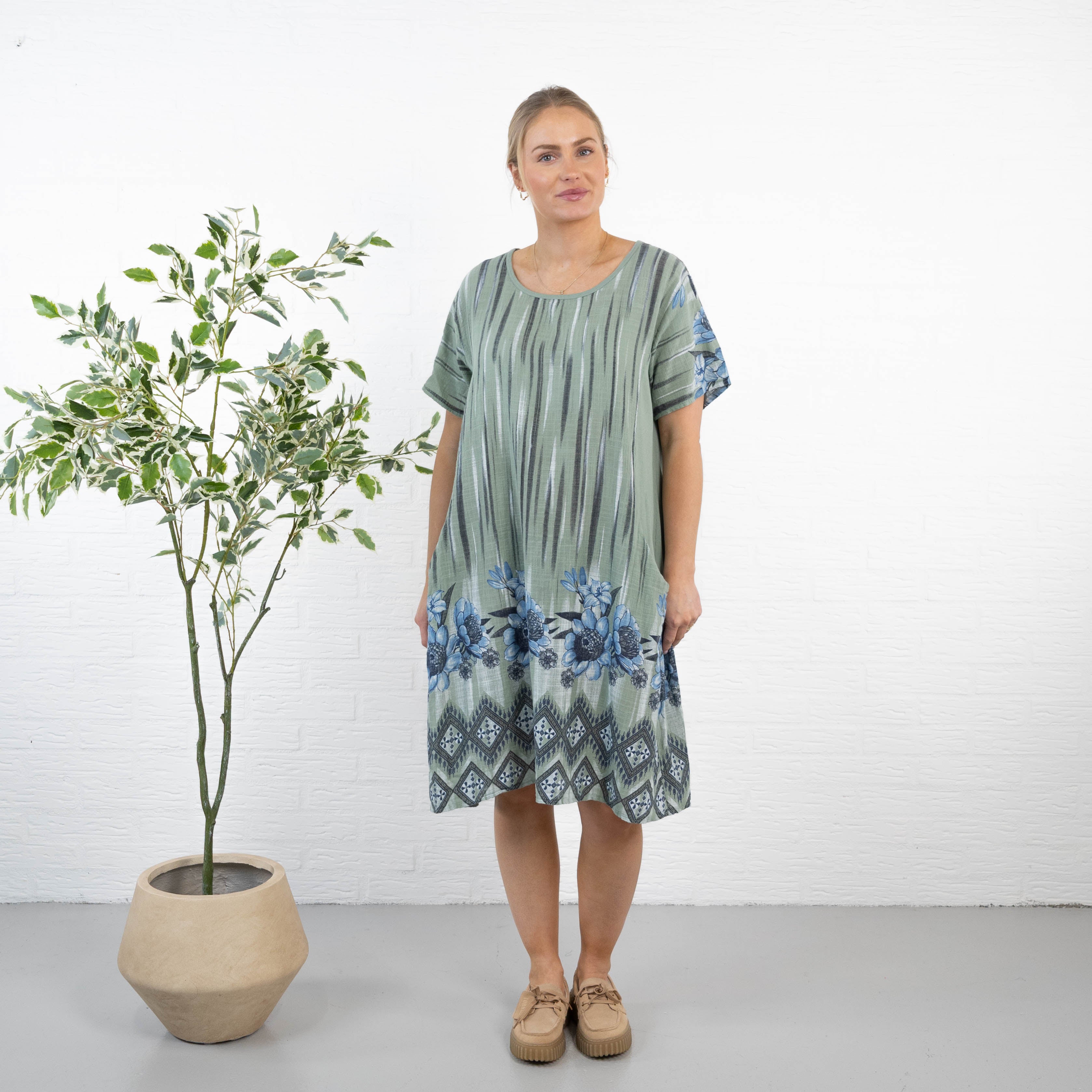 Pamela kjole, Khaki