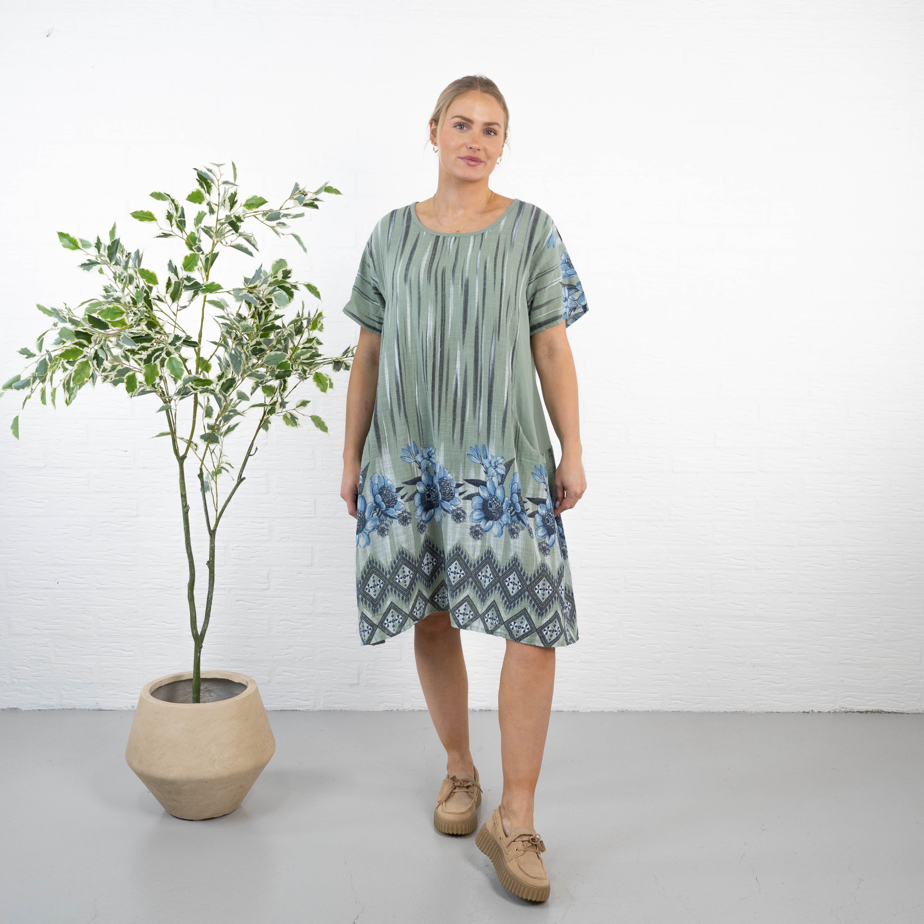 Pamela kjole, Khaki