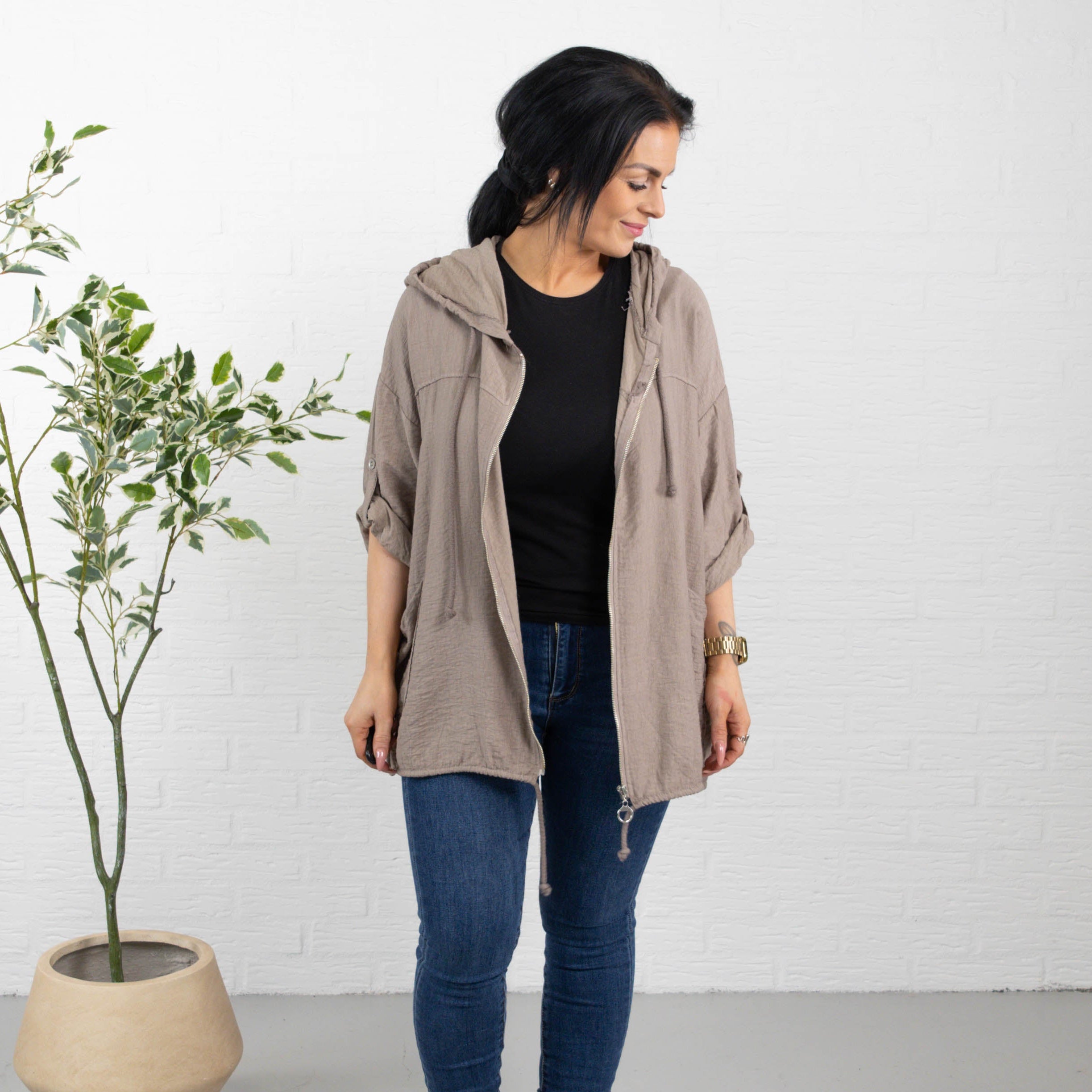 Jenny cardigan, Taupe