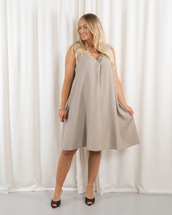 Amira tunika/kjole, Taupe