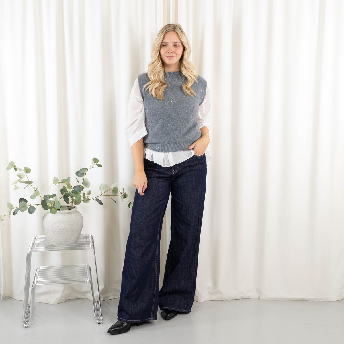 Marie pullover, Grå