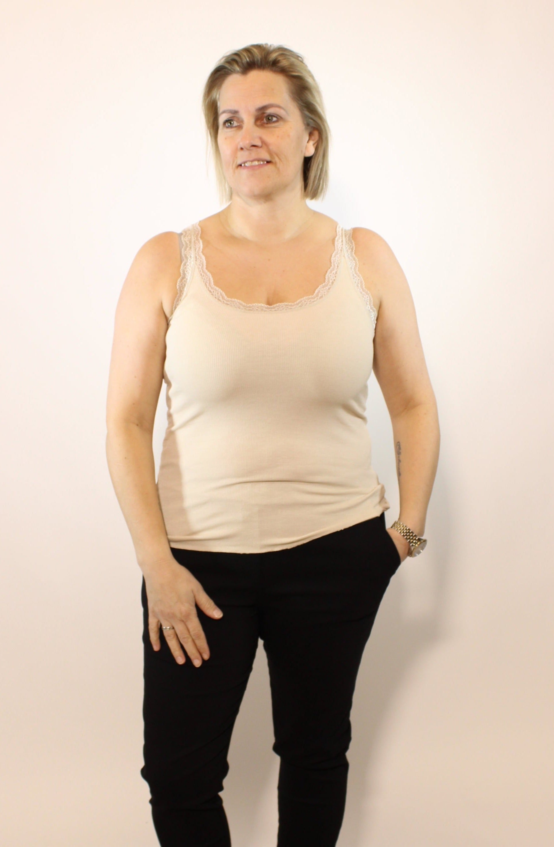 Sandy top, Beige