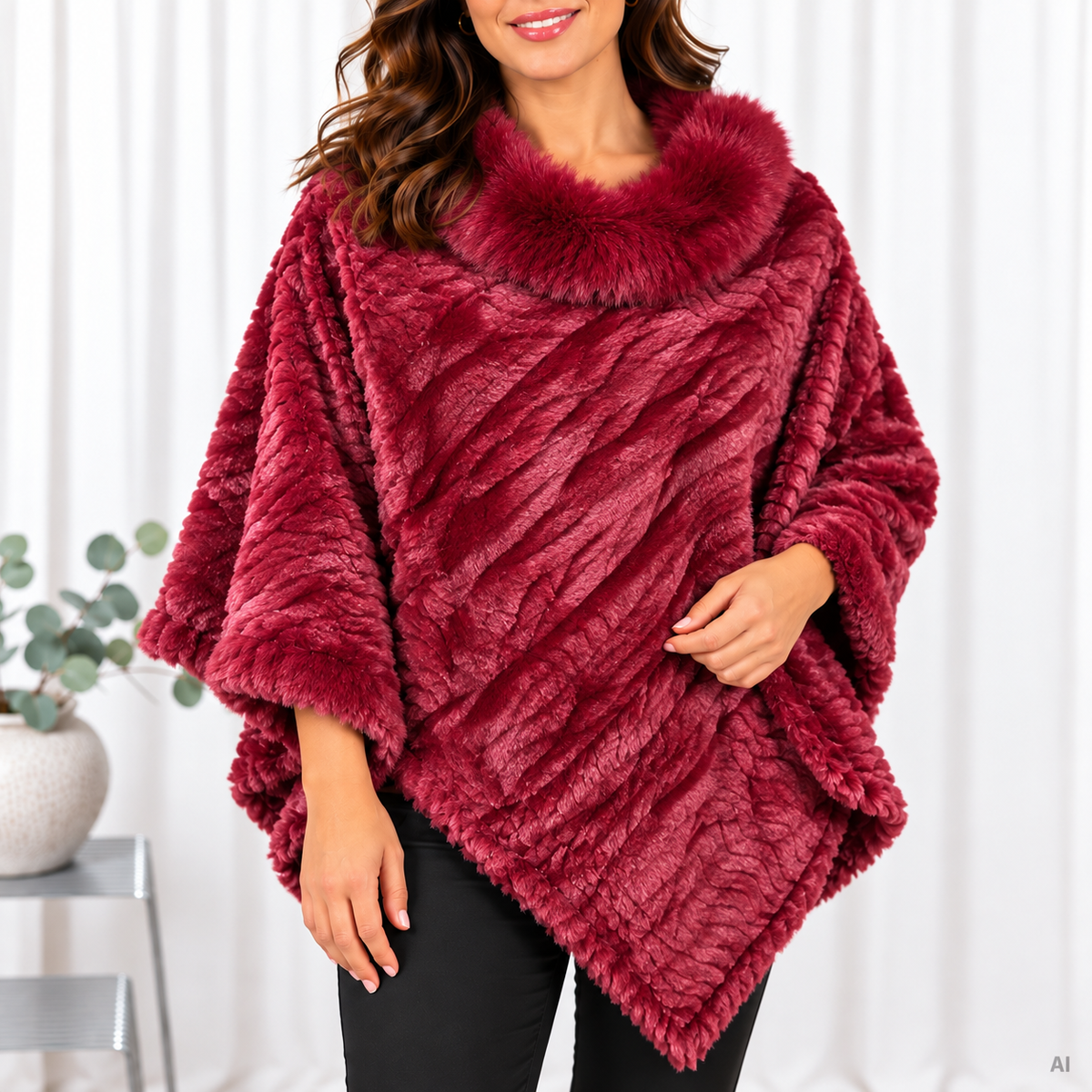 Ruby poncho, Bordeaux