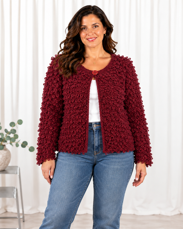Celina cardigan, Bordeaux