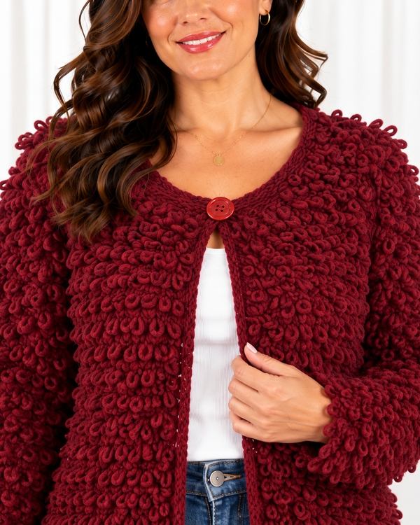 Celina cardigan, Bordeaux