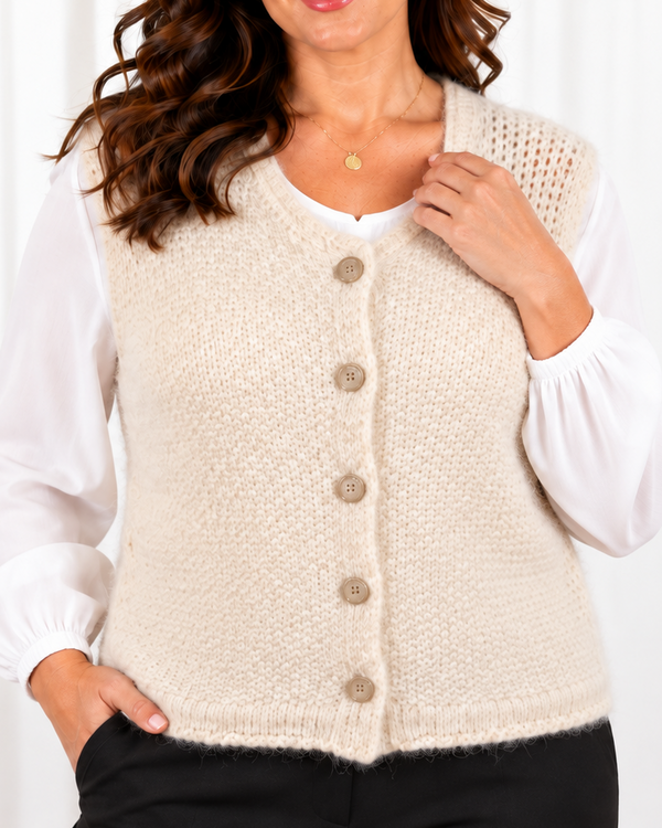 Paloma vest, Råhvid