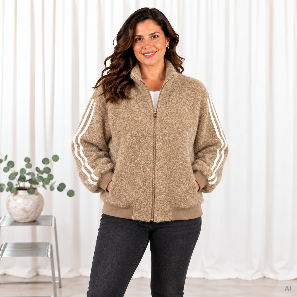 Naja bomber jakke, Taupe