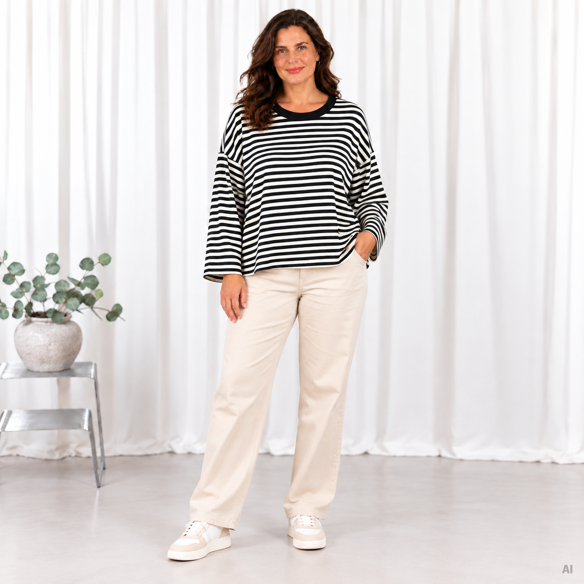 Lucie long sleeve t-shirt, Sort