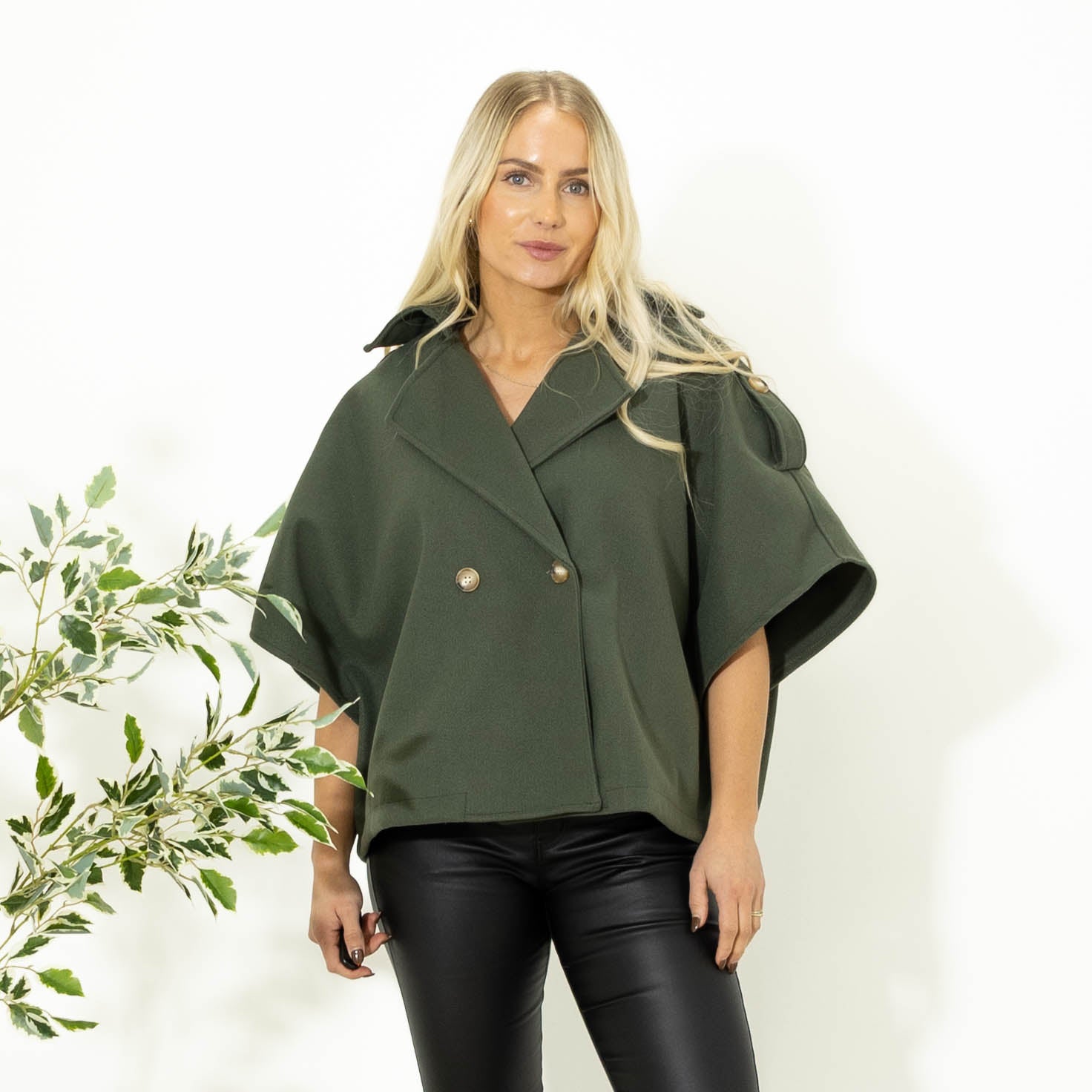 Ursula poncho, Khaki