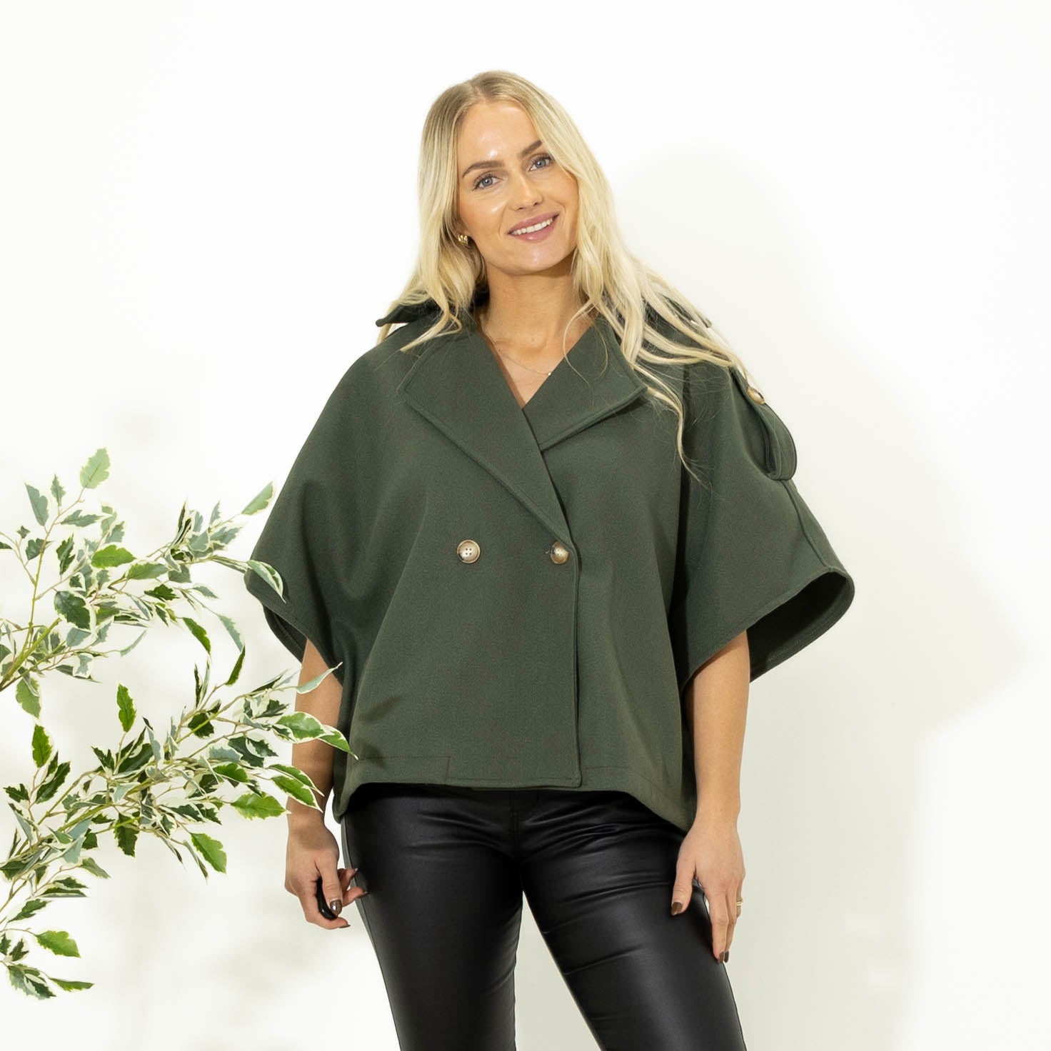 Ursula poncho, Khaki
