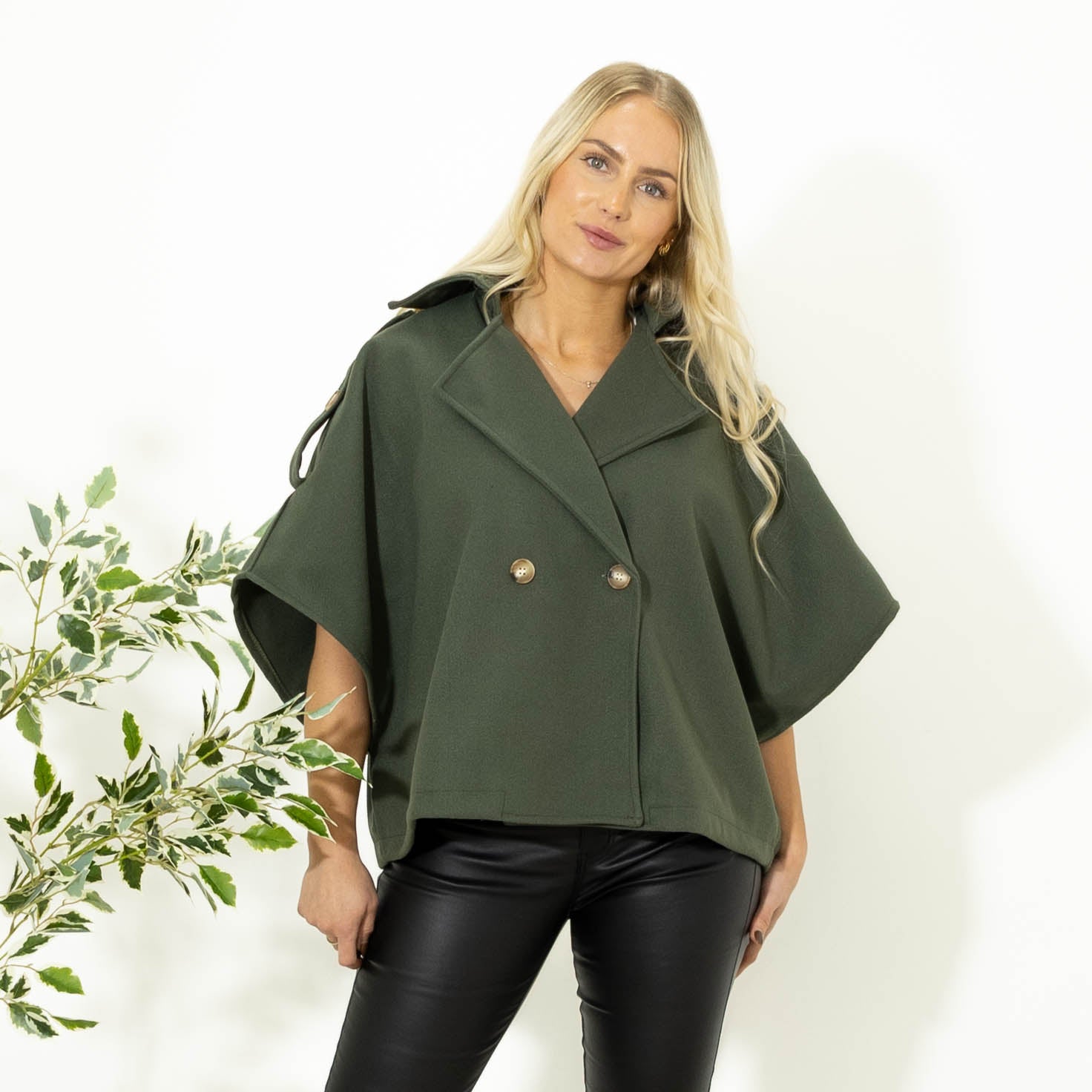 Ursula poncho, Khaki
