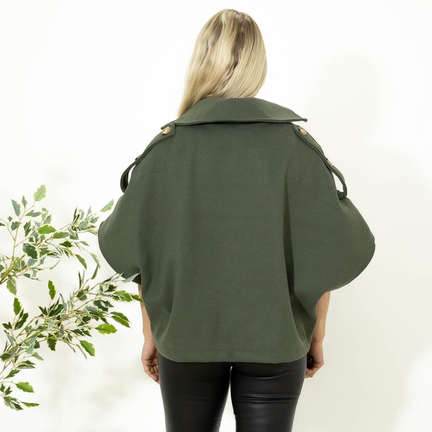 Ursula poncho, Khaki