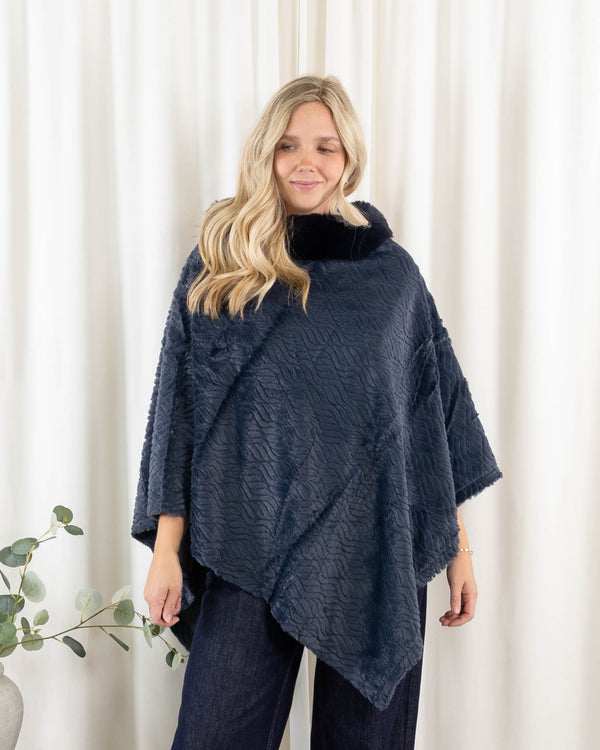Natasha poncho, Mørkegrå