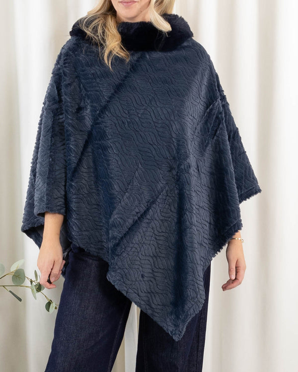 Natasha poncho, Mørkegrå