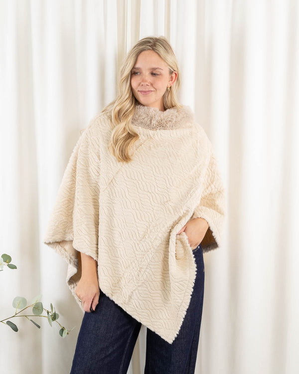 Natasha poncho, Beige
