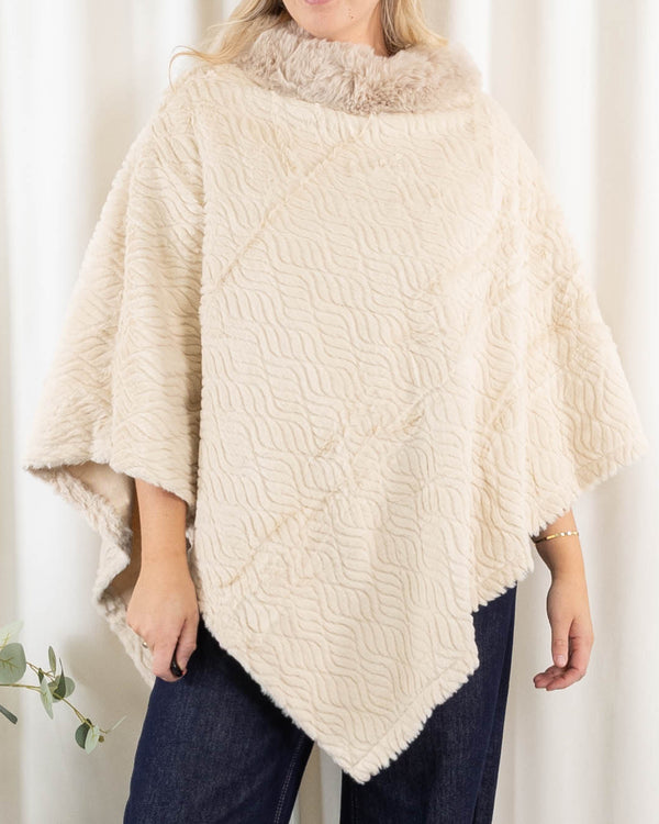 Natasha poncho, Beige