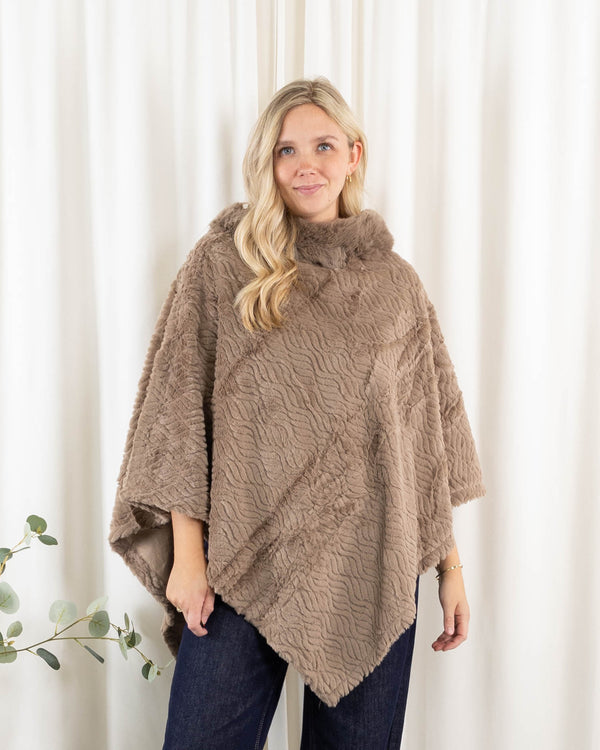 Natasha poncho, Taupe