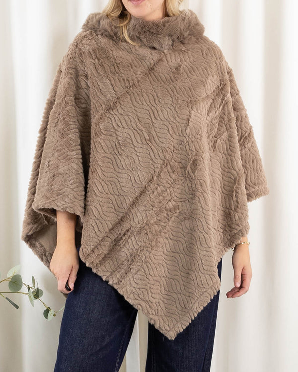 Natasha poncho, Taupe