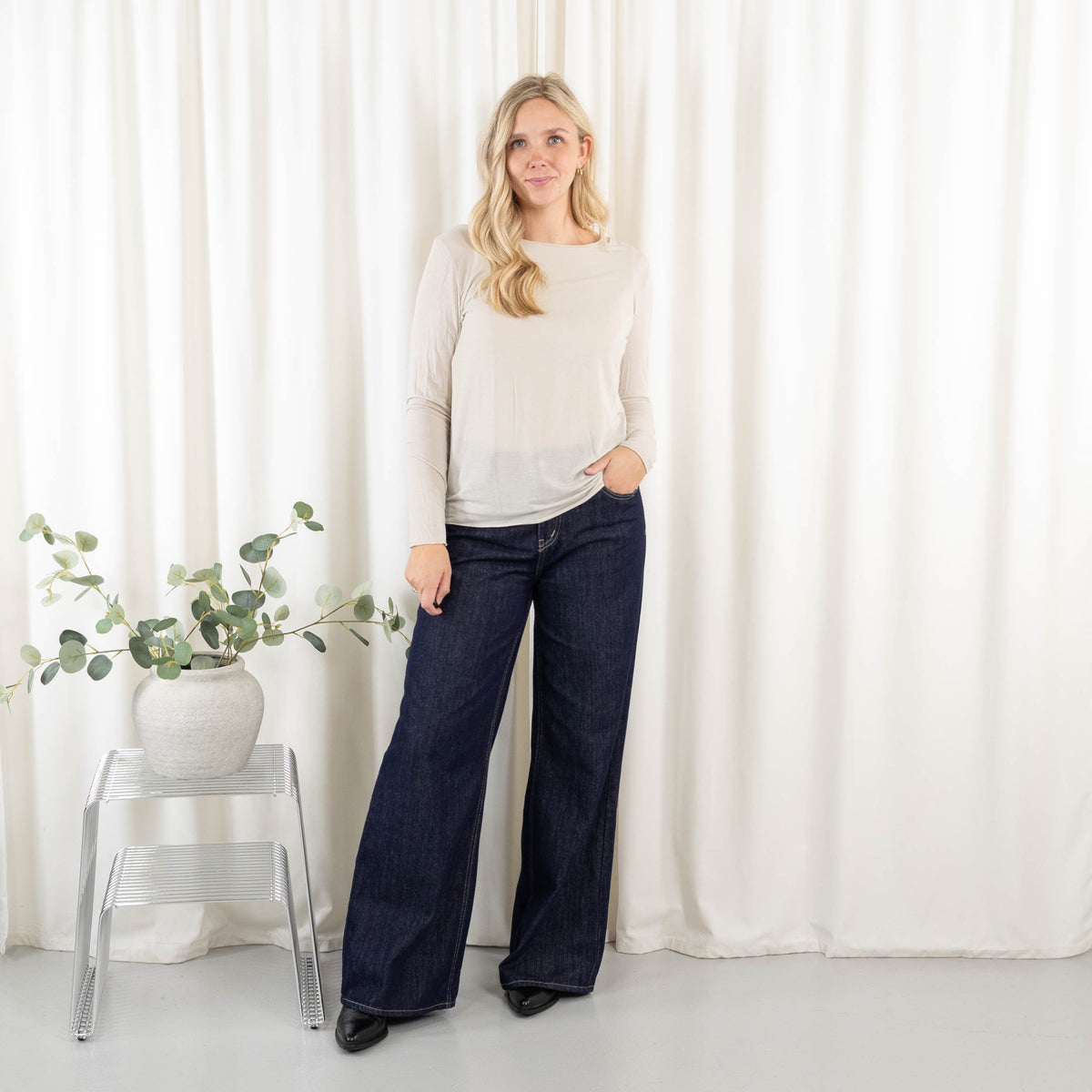 Cashy long sleeve, Beige
