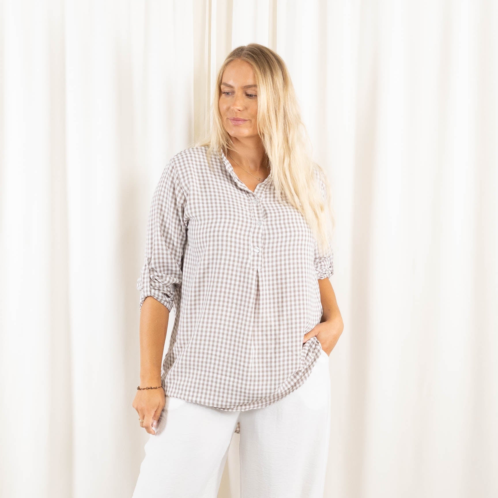 Cleo skjorte, Taupe