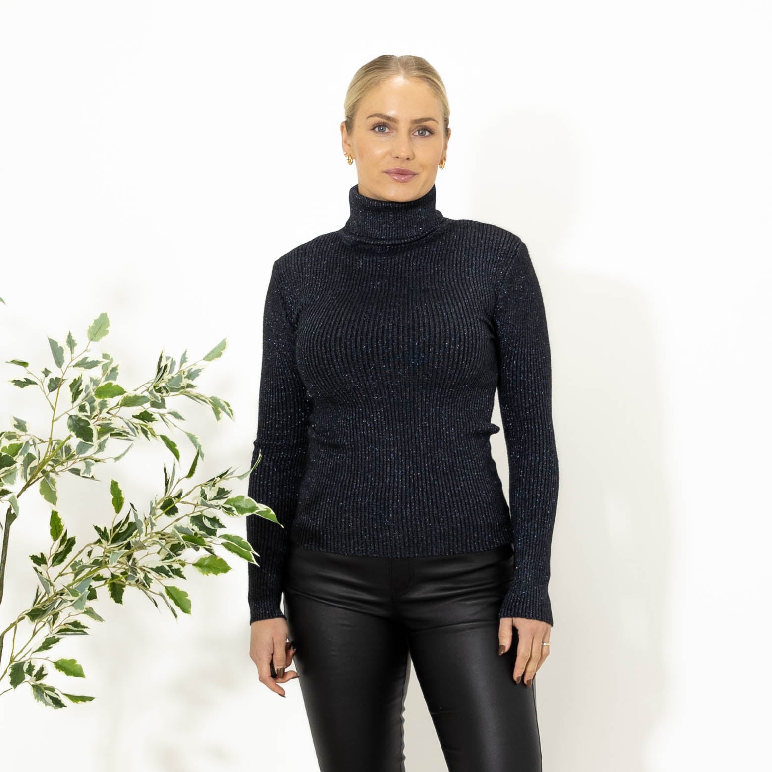 Zoe lurex strik, Sort