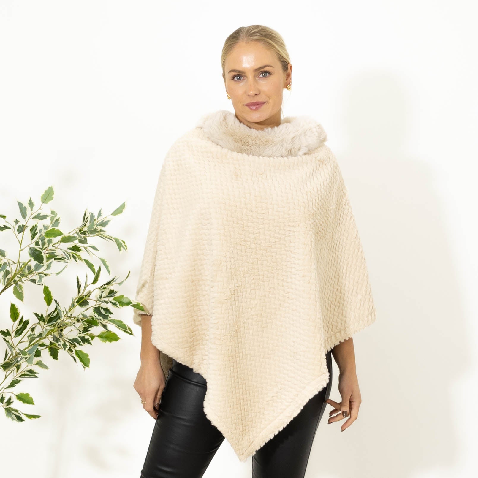 Hannah poncho, Beige