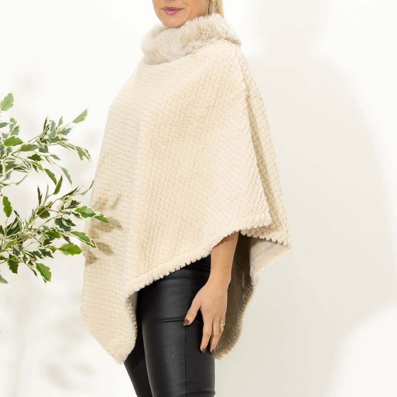 Hannah poncho, Beige