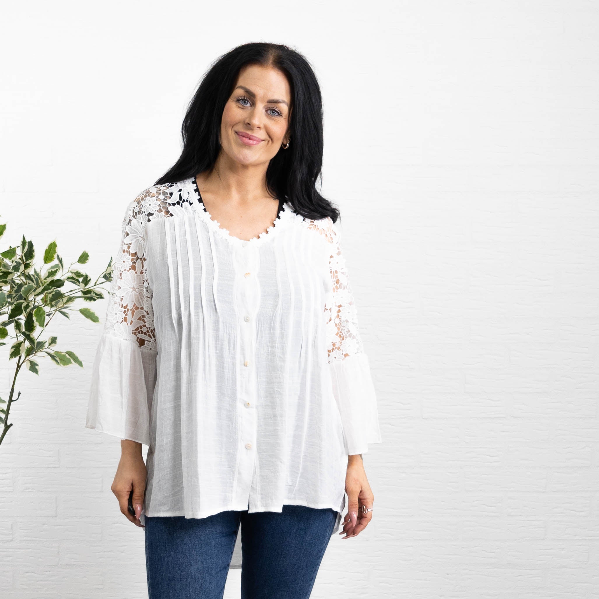 Debbie skjorte, Hvid