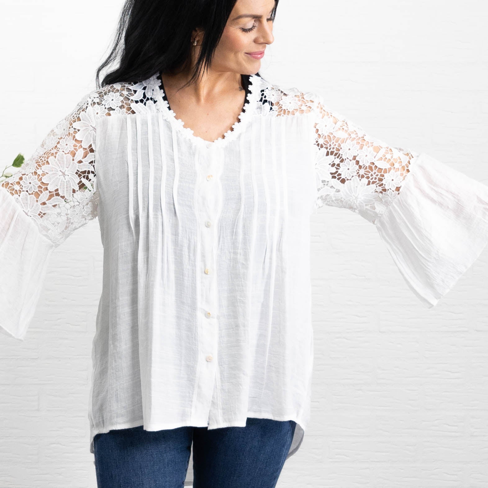 Debbie skjorte, Hvid