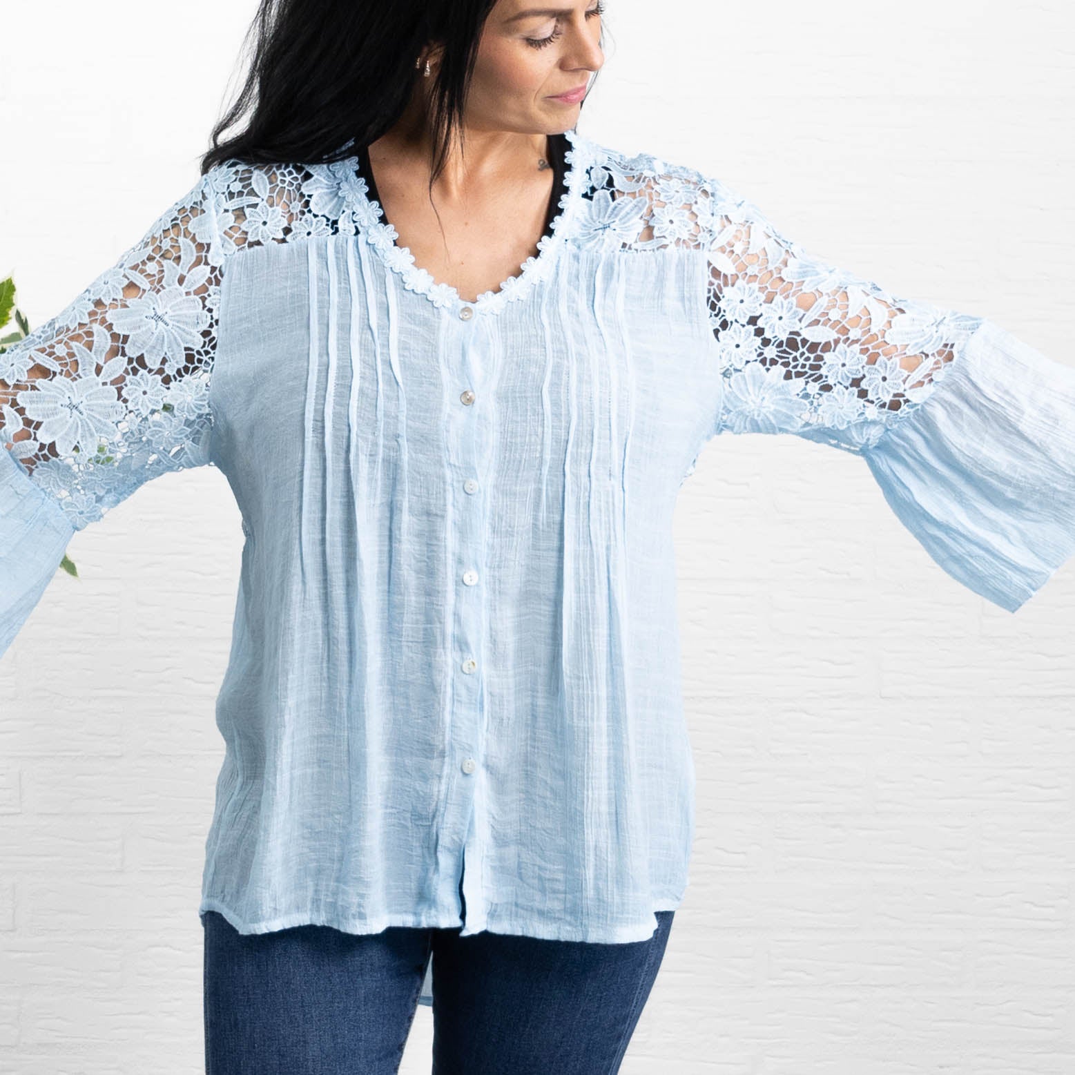 Debbie skjorte, Lyseblå